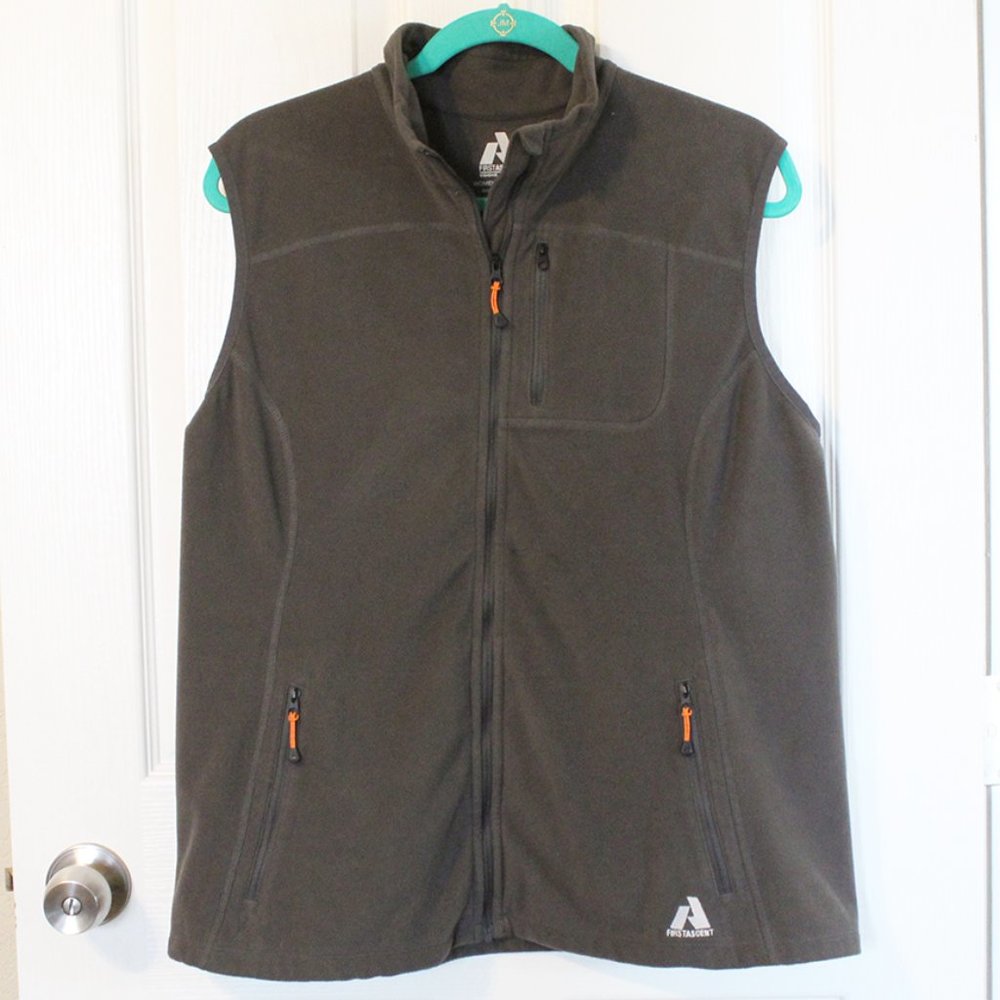 Eddie Bauer First Ascent Gray Fleece Vest